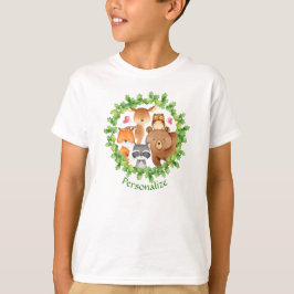 Baby Forest Animals Bear Raccoon Squirrel Birthday T Shirt