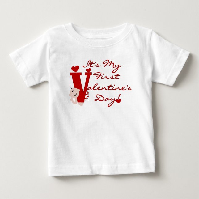 Baby första Alla hjärtans dag T-shirt (Framsida)