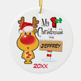 Baby första anpassningsbar för julren julgransprydnad keramik