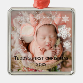 Baby första christmas metall ornament