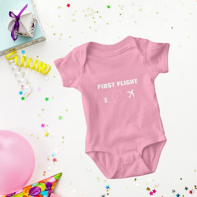 Baby FÖRSTA FLYG, Cool Flygplan, Resa T Shirt (Skapare uppladdad)