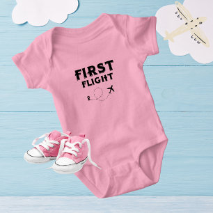 Baby FÖRSTA FLYGNING, Cool Flygplan, Resa, Söt T Shirt