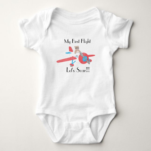 Baby första flygRomper Tee Shirt (Framsida)