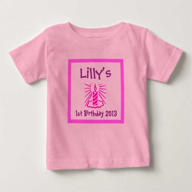 baby första födelsedag, baby 1st tee shirt (Framsida)