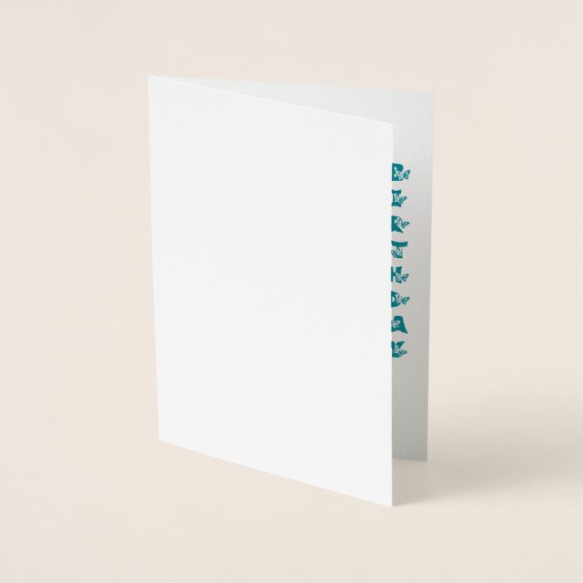 Baby första födelsedag. folierat kort (Framsida)