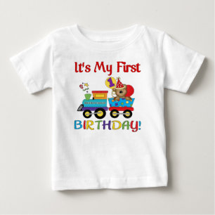 Baby första födelsedagtåg tee shirt