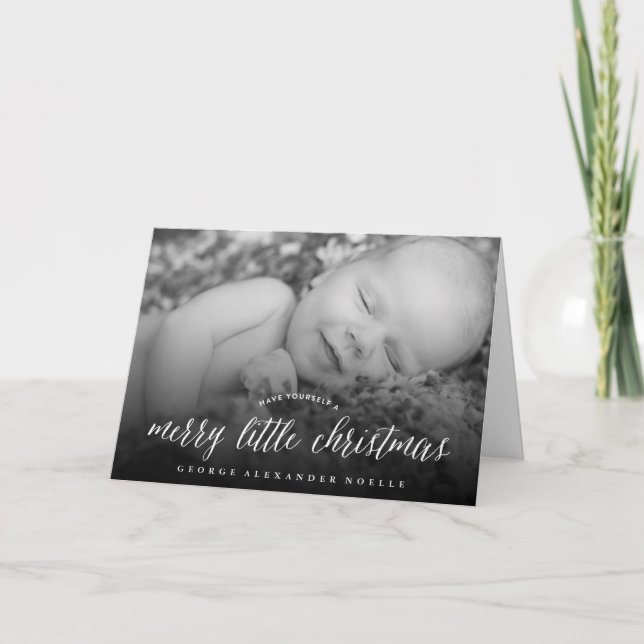 Baby första glada lite kort för julfoto (Framsida)