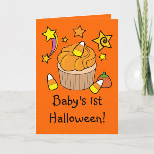 Baby första Halloween Kort