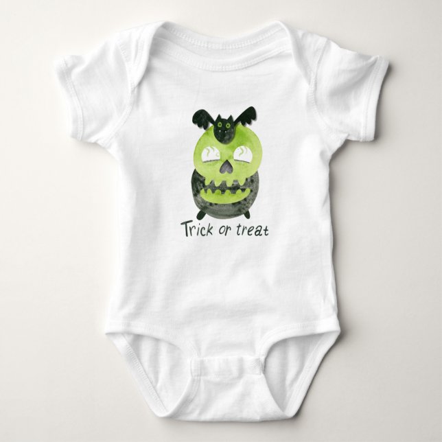 Baby första Halloween och tricks- eller-treat-roli T Shirt (Framsida)
