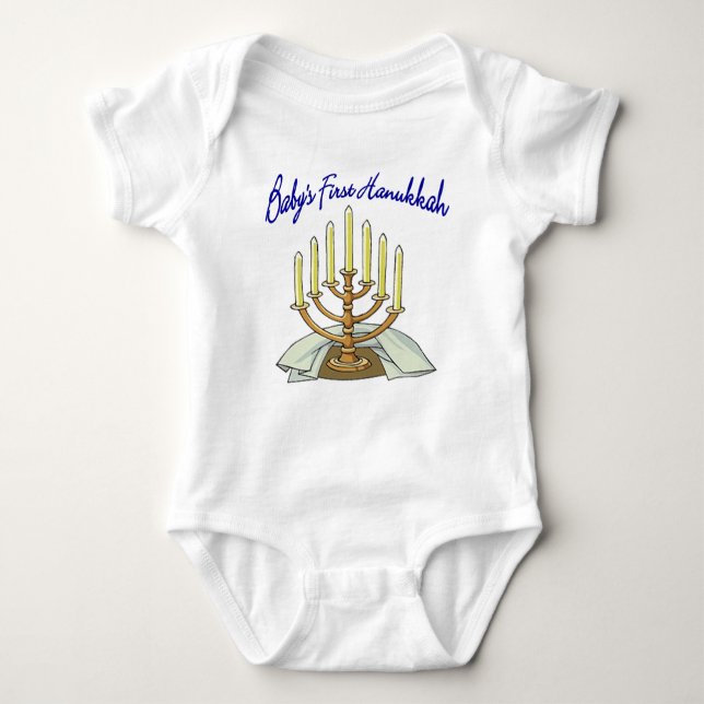 Baby första Hanukkah T Shirt (Framsida)