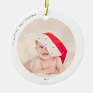 Baby Första Jul 2 Bilder Julgransprydnad Keramik