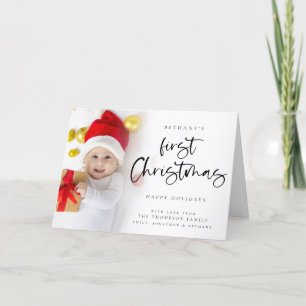 Baby första jul 6-fotoport för Helgdag Helgkort