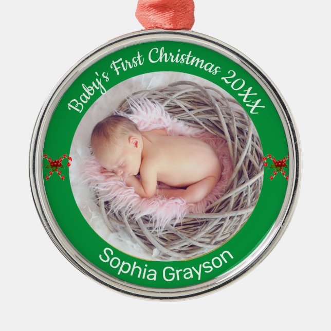 Baby Första jul-Anpassningsbarna Photo Ornament (Framsidan)