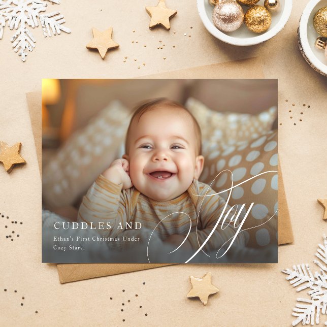 Baby Första jul Baby Announcement Helgdag Julkort (Skapare uppladdad)