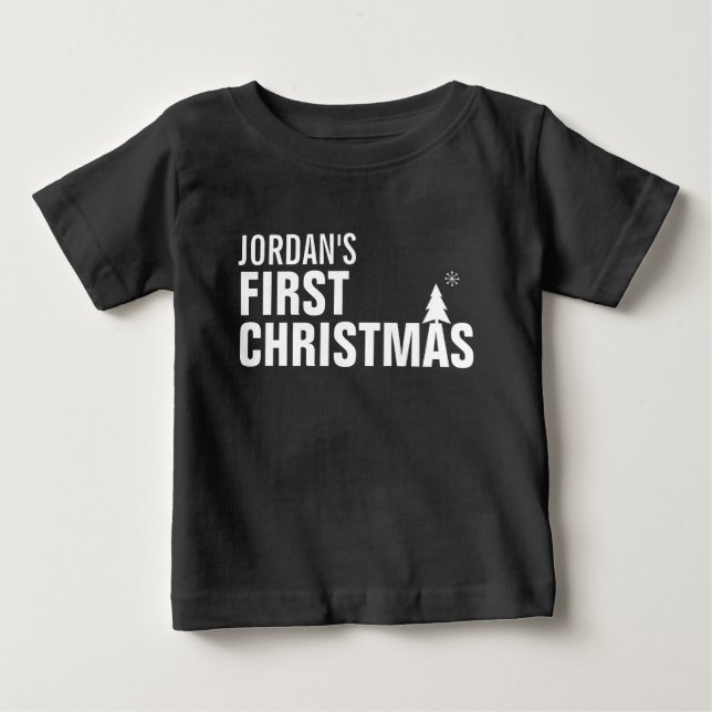 Baby Första jul Baby T-Shirt Red (Framsida)