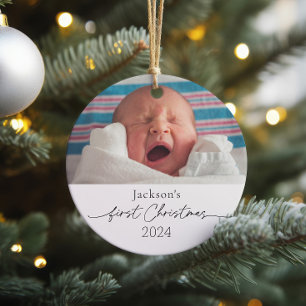 Baby Första jul Ceramic Photo Orname Julgransprydnad Keramik
