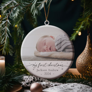 Baby Första jul Ceramic Photo Orname Julgransprydnad Keramik