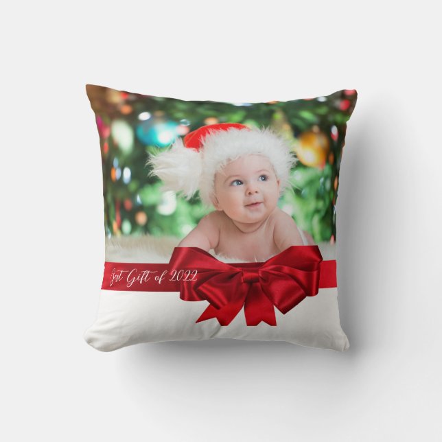 Baby Första jul! Dekorativ kudde Best Gift (Framsida)