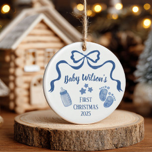 Baby Första jul, Första jul, Coquette Julgransprydnad Keramik