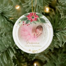 Baby Första Jul Foto Minne