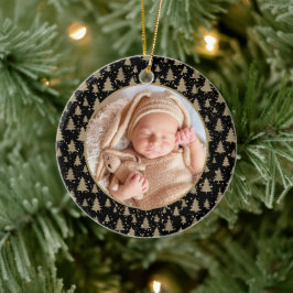 Baby första jul Gräs Träd Modern Elegant Julgransprydnad Keramik