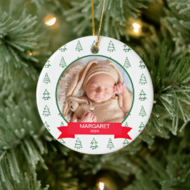 Baby första jul Gräs Träd Modern Elegant Julgransprydnad Keramik
