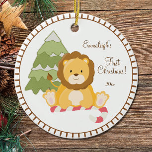 Baby Första jul "Lejon Julgransprydnad Keramik