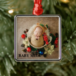 Baby första jul Metall Ornament