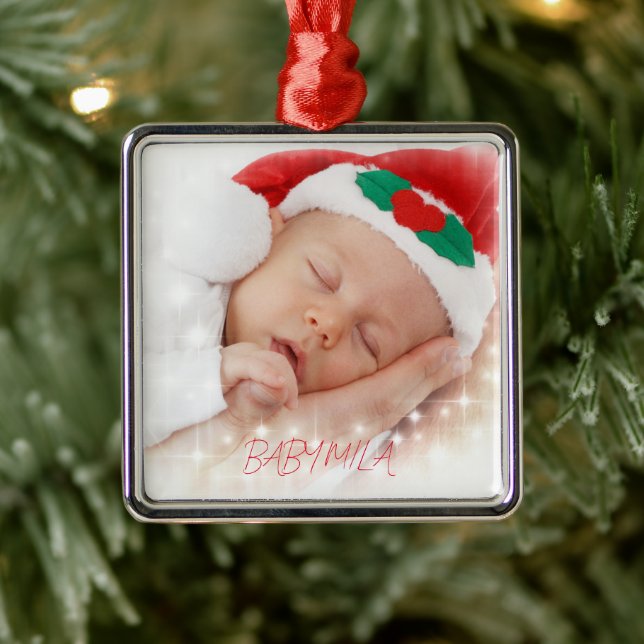 Baby första jul Metall Ornament (Träd)