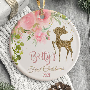 Baby Första jul Ornament Hjort Woodland