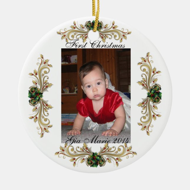 "Baby första jul" Ornament med Jesus (Framsidan)
