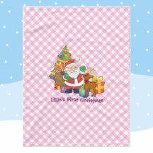 Baby Första jul Personalize Namn Rosa
