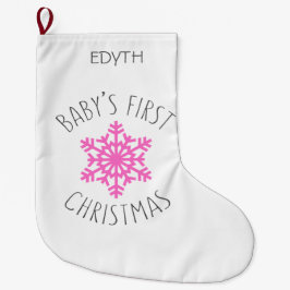 Baby första jul - personifiera namn stor julstrumpa