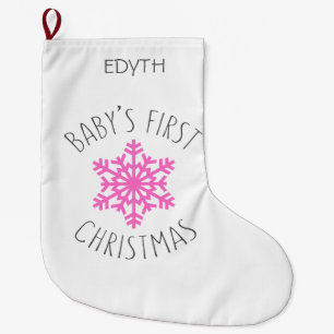 Baby första jul - personifiera namn stor julstrumpa