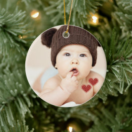 Baby Första jul Photo Namn Julgransprydnad Keramik