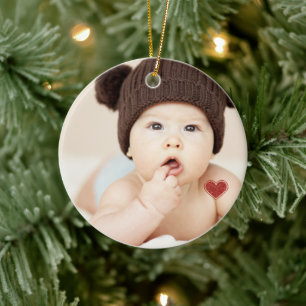 Baby Första jul Photo Namn Julgransprydnad Keramik