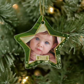 Baby Första jul Photo Ram Julgransprydnad Keramik