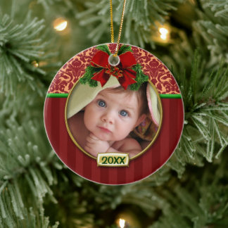 Baby Första jul Photo Ram Julgransprydnad Keramik