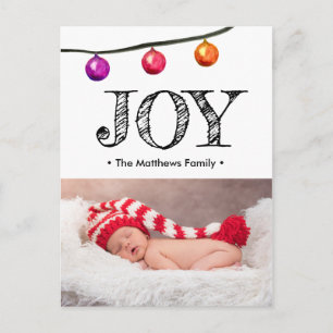 Baby första jul Photo Watercolor Ornaments Helg Vykort