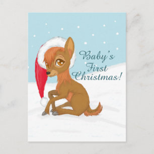 Baby Första jul (Reindeer) Helg Vykort