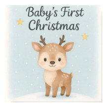 Baby första jul ren djur vägg