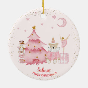 Baby Första jul Rosan Nutcracker Scene Julgransprydnad Keramik