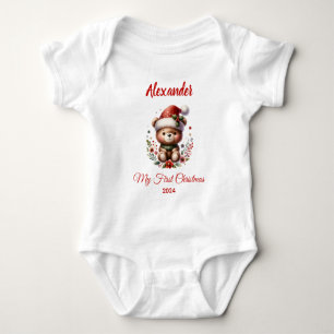 Baby första jul söta Björn personlig T Shirt