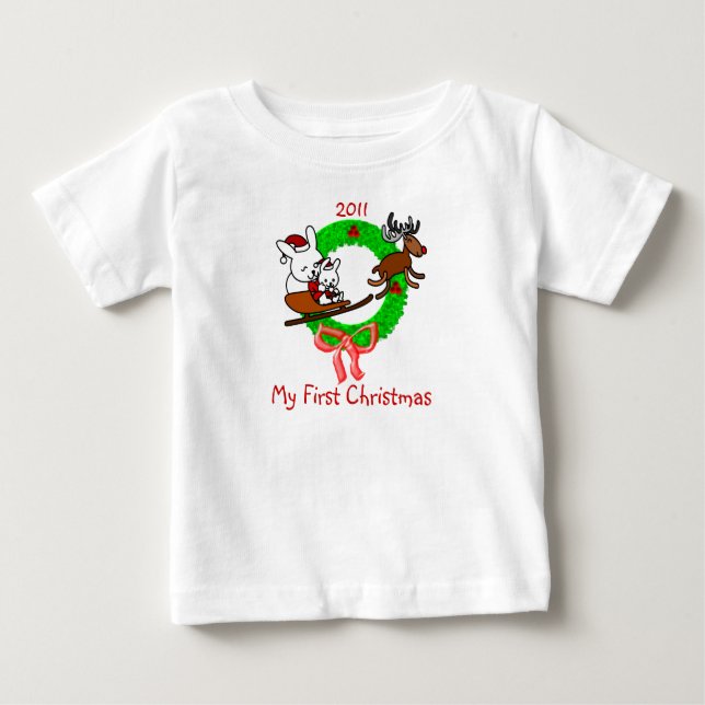 Baby Första jul T Shirt (Framsida)
