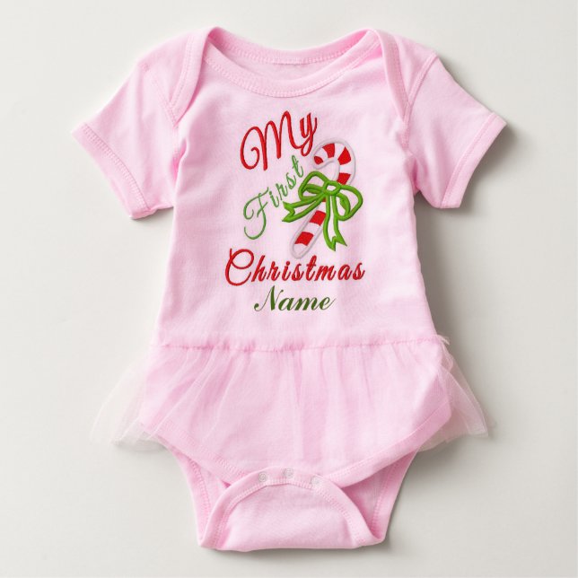"Baby Första jul" TUTU BODYSUIT Tröja (Framsida)