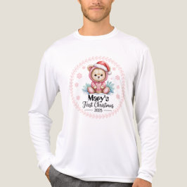 Baby första julafton för manar - redigerbar t shirt