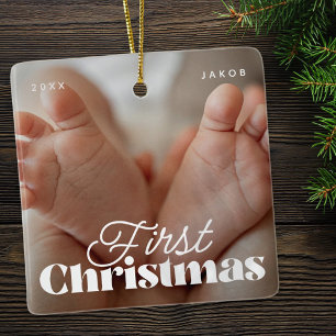 Baby Första julen Elegant Modern Anpassningsbar Ph Julgransprydnad Keramik