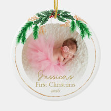 Baby Första Julen Foto Minnessgåva