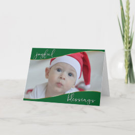 Baby Första julen Glatt - DIN BABY PHOTO Kort