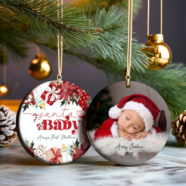 Baby Första julen Personlig Julgransprydnad Keramik (Skapare uppladdad)